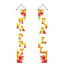 30 x 180cm Thanksgiving Day Couplet Decoration Porch Hanging Flag(Maple Leaf Hap - £4.73 GBP