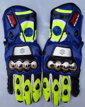 Suzuki GSX MotoGP Motorbike Racing Leather Gloves. ALL SIZES AVAILABLE - $69.00