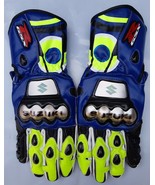 Suzuki GSX MotoGP Motorbike Racing Leather Gloves. ALL SIZES AVAILABLE - $69.00