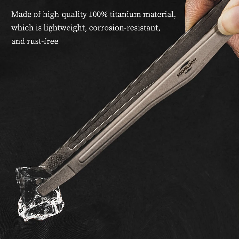 Soomloom Multifunction Titanium Food Tweezer Barbecue Tongs Corrosion-resist - £16.89 GBP