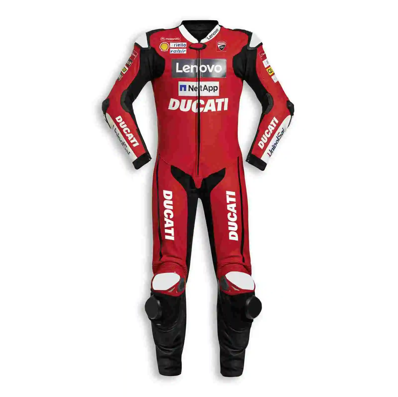 DUCATI RED LENOVO MOTORCYCLE RACING LEATHER 1&amp;2 PIECES SUIT WITH CE-  AR... - $229.00