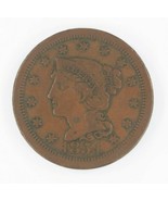 1854 1C Grand Cents En VF État, Tout Marron Couleur, Beau Détail - $879.61 MXN