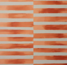 Ophelia Wallpaper Peel and Stick Coral Orange Striped Jungalow Roll 20&quot;x16.5&#39; - £21.43 GBP