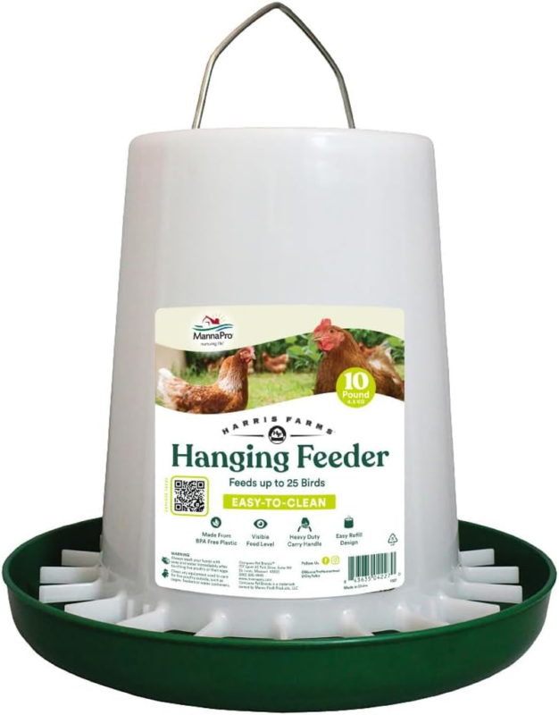 Free Range Hanging Poultry Feeder | Twist Lock Base | 10 Pound - £31.98 GBP