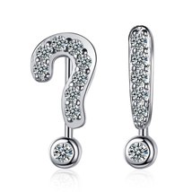 New Fashion Creative Question Mark Symbol Funny Stud Earrings for Women Girl Sma - £10.76 GBP