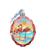 GDeBrekht Flamingo At Sun Set Coastal Glass Ornament - $72.63 CAD