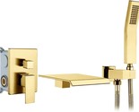 Yesimi Bathtub Shower System Brushed Gold Wall Mounted Shower Faucet Set... - $129.97