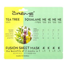 The Crme Shop Tea Tree &amp; Squalane Fusion Sheet Mask, Korean Sheet Mask, Tea Tre - £18.18 GBP