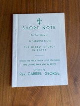 Short Note On The History Of St. Sargious Church Booklet - £15.73 GBP