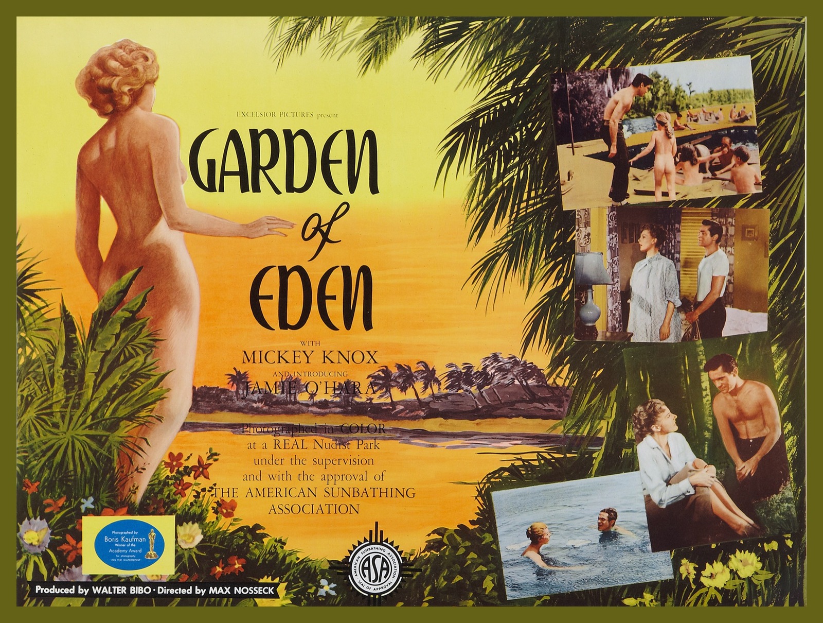 11492.Poster print.Decorative.Wall decoration.Garden of Eden nudist movie