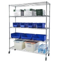 5 Tier Heavy Duty Large Wire Shelving Unit Nsf Metal Shelf Rack Shelving... - £198.42 GBP