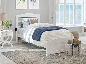 AFI Warren Twin XL Size Platform Bed with Footboard and Charging Station... - $378.99