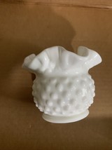 Vintage Fenton White Milk Glass Small Hobnail Rose Bowl Bud Vase 3” Tall - $356.46 MXN