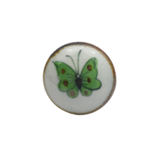 1 Vintage Mexican Pottery Knob Drawer Pull Butterfly Ken Edwards El Palomar - £19.97 GBP