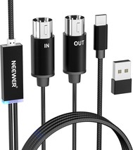 Neewer Usb Type C Midi Cable For Connecting A Keyboard Or Synthesizer For - £26.26 GBP