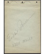 1940&#39;S SIGNED EDDIE MILLER ALBUM PAGE BOSTON BEES BRAVES REDS PHILLIES C... - $269.47 MXN