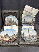Vtg Lot Of 4 Paris Landmarks Limoges Louis Dali Limited Ed. Plates Notre Dame - £25.63 GBP