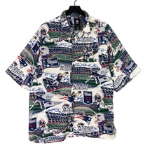 NFL Team Apparel New England Patriots Hawaiian Shirt XL Men&#39;s Button-Up - £30.20 GBP