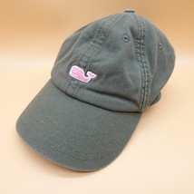 Vineyard Vines Hat Cap Green One Size Adjustable Embroidered Pink Whale Logo - £11.90 GBP