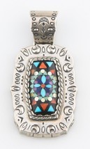Carolyn Pollack Relios Inc. Sterling Silver Mosaic Muti Stone Pendant - £123.33 GBP