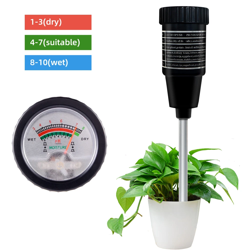 ZD-06 Soil pH &amp; Moisture Tester with 295mm Long  Probe Waterproof Soil Tester Ki - £223.81 GBP