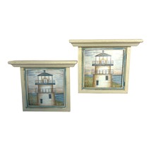 Set of 2 Lighthouse Wall Art Plaques by Dianne Lotter | Coastal Beach Decor | 8” - $411.26 MXN