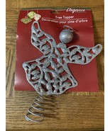 Elegance Christmas Tree Topper Silver Glitter Angel - $302.51 MXN