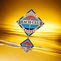 Disney 2002 Beach Club Resort Est. 1990 Dangle Pin Collectible - $10.28