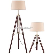 Tripod Adjustable Lamp Set Floor Lamp and Table Lamp Classic Home Lamps - £145.57 GBP