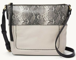 Fossil Amelia Python White Leather Crossbody Handbag SHB2303874 NWT $168 MSRP FS - £55.36 GBP