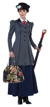 California Costumes Women&#39;s English Nanny Adult Costume Gray/Navy X-Small - £85.35 GBP