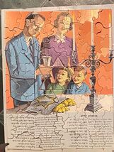 Vintage 100 Piece Jewish Family By Shabbat Table w/Kiddush Prayer *Pre-O... - $24.99