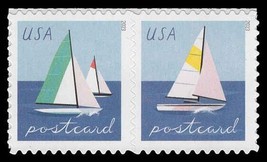 2023 48c Sailboats, Postcard Rate, Pair Scott 5747-5748 Mint F/VF NH - $2.04