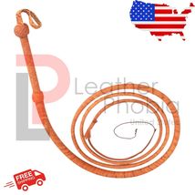 Genuine Cow Hide Leather Bull Whip 06 Feet Long 12 Plait Tan Indiana Jones Whips - £25.69 GBP