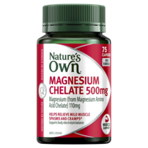 Nature&#39;s Own High Strength Magnesium Chelate 500mg for Muscle Health 75 Capsules - £72.74 GBP