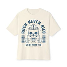 Unisex Oversized T-shirt Rock Never Dies Y2K Style - £23.52 GBP