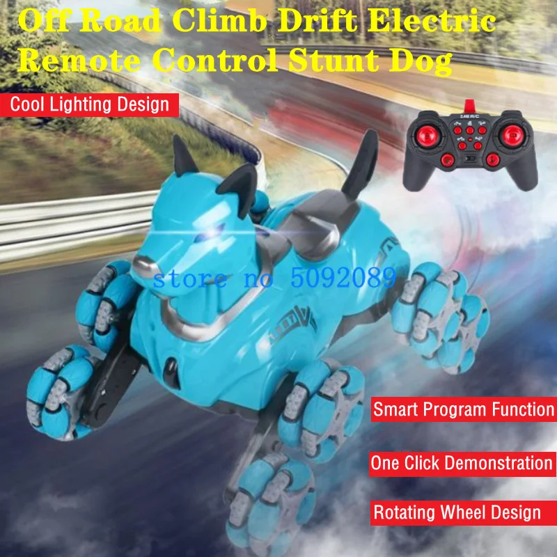 Realistic Appearance Off Road Climbing RC Stunt Dog 3D Rotate  Smart Programming - £51.37 GBP+