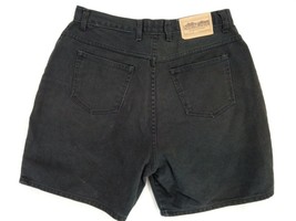 North Crest Women Black Denim Distressed Mom High Waist Shorts 100% Cott... - $20.89