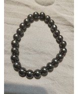 Black Hematite Beaded Bracelet Natural Healing Protection Meditation Beads - €4,28 EUR