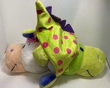 Flip a Zoo Plush Unicorn or Dinosaur Reversible Stuffed Animal Pillow To... - $11.29