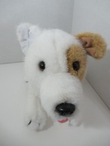 Dakin vintage plush white tan brown vintage puppy dog spot patch eye tongue out - £39.80 GBP