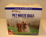 PET WASTE BAGS 360 CT / 20 ROLL w/ LEASH DISPENSER POSHWAG BIODEGRADABLE - £7.03 GBP