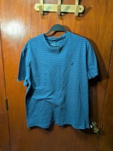 Nautica T Shirt Mens Size XL Blue Striped Casual Short Sleeve Adult - £12.17 GBP