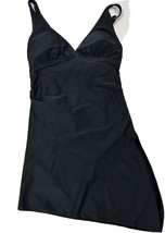 Womens  Black Swim Dress Asymmetrical Hem Black size M - $20.00