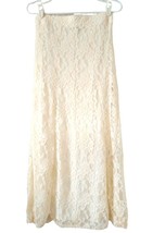 Modern attraction beige floral lace maxi skirt M - $66.49