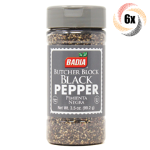 6x Shakers Badia Butcher Block Black Pepper Seasoning | 3.5oz | Pimienta Negra - $32.04