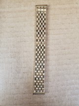 Speidel Stainless  gold fill Stretch link 1970s Vintage Watch Band Nos W40 - £43.86 GBP