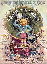 3960.Solar tip shoes Ad 18x24 Poster.John Mundell Art Decorative.Designer Decora - £22.51 GBP