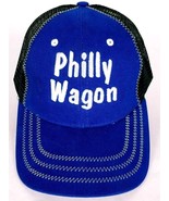 Philly Wagon Men&#39;s Trucker Cap Hat Mesh Adjustable One Size Black Blue - £9.88 GBP