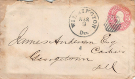 WILMINGTON DELAWARE TO JAMES ANDERSON ESQUIRE GEORGETOWN DE~1860-70s ENV... - £8.99 GBP